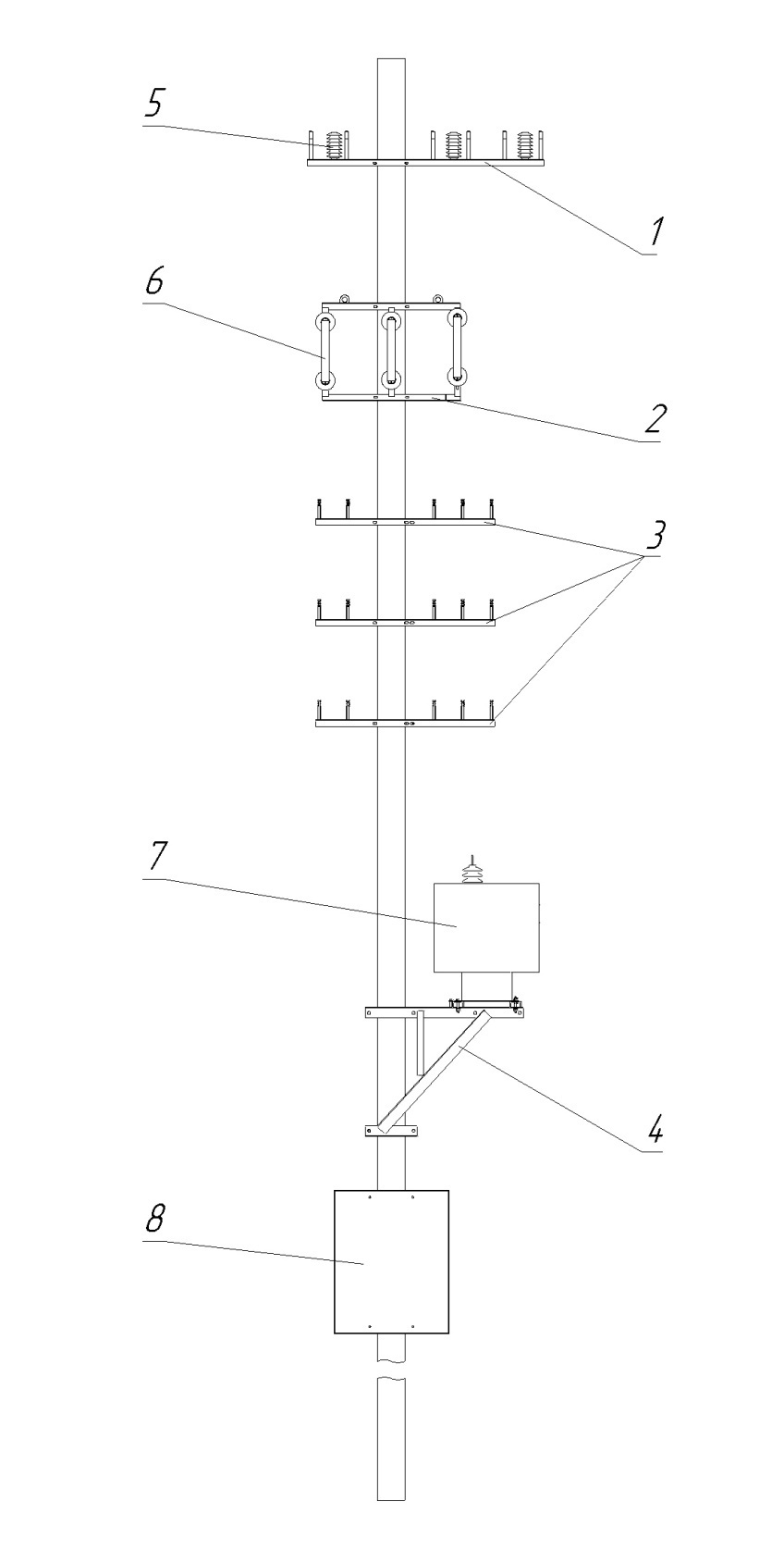 Мачтовая трансформаторная подстанция (одностолбовая)