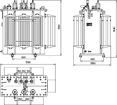 Силовой трехфазный ТМГ-630